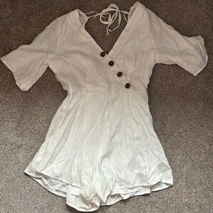 White Romper Size Medium
